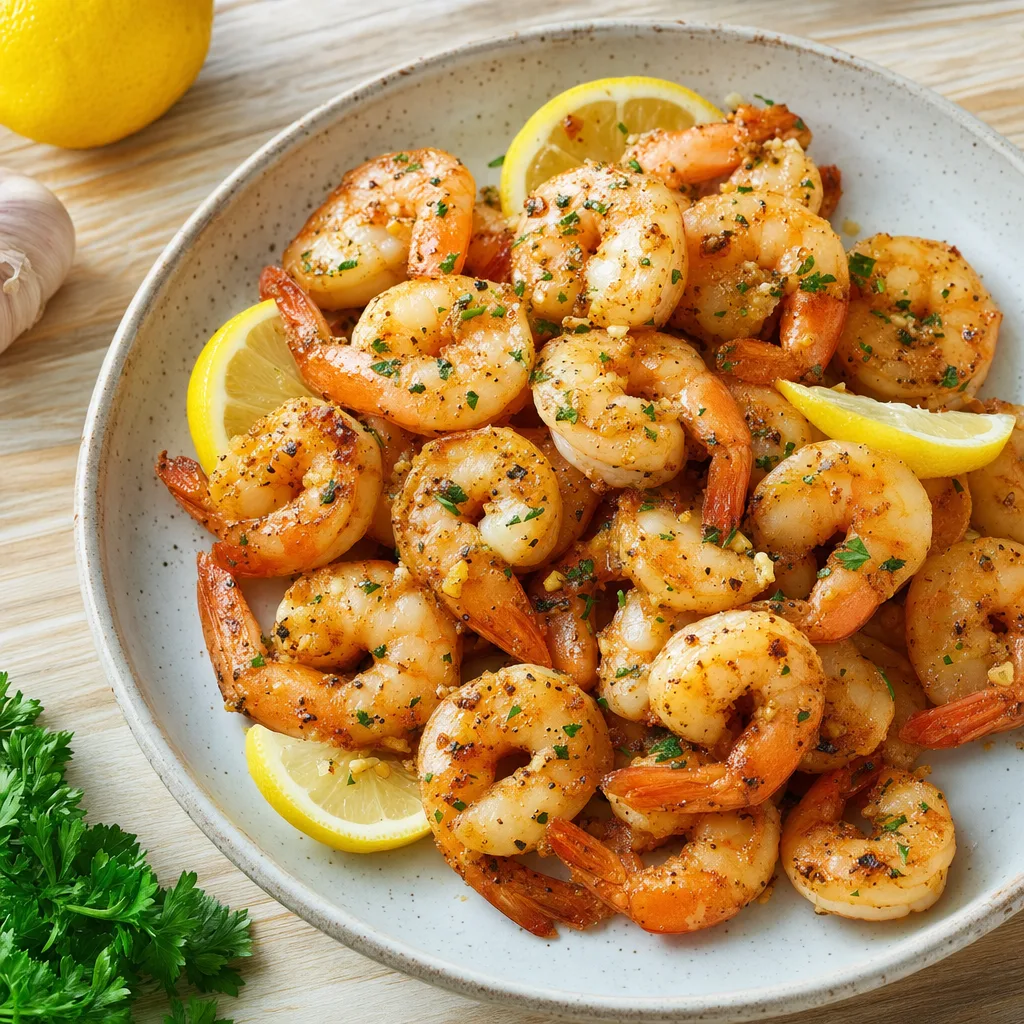 Air Fryer Lemon Garlic Shrimp