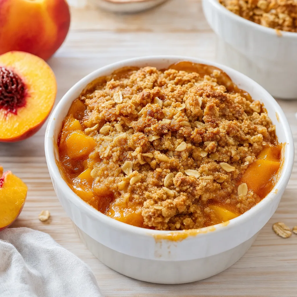 Air Fryer Peach Crisp