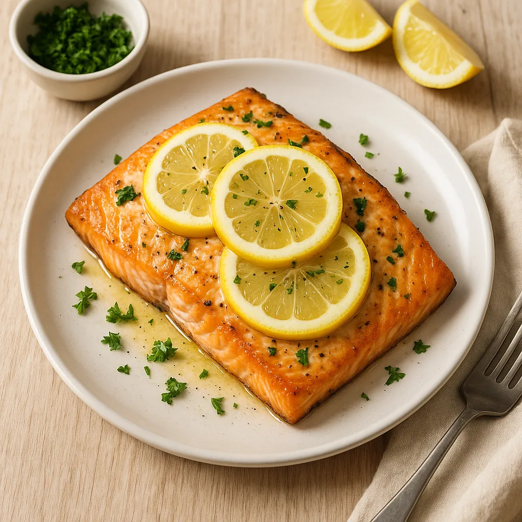 Air Fryer Salmon with Lemon