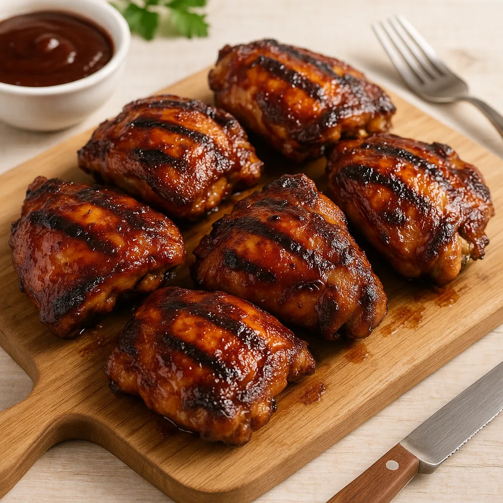 Grilled BBQ Chicken Thighs